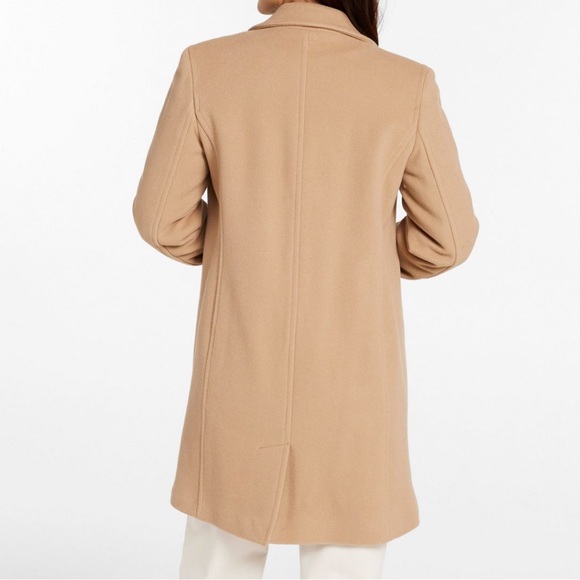 L.L. BEAN BELLANDI Italian Wool W 14-PET Tan Thinsulate Coat 3/4 Length Peacoat - Picture 3 of 15